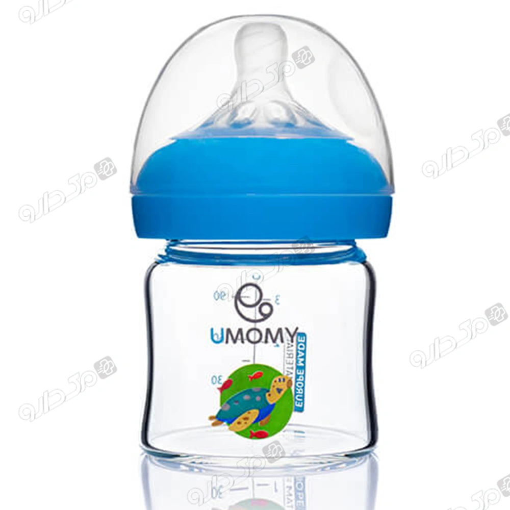 بطری شیر خوری پیرکس دهانه عریض 90ML یومامی